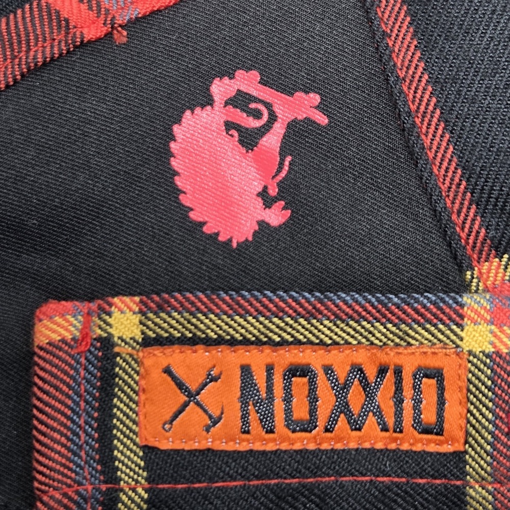 Dixxon Flannel‎ Caballero Dragon Snap Front Red Plaid Shirt Women Small NWOT - Picture 7 of 8